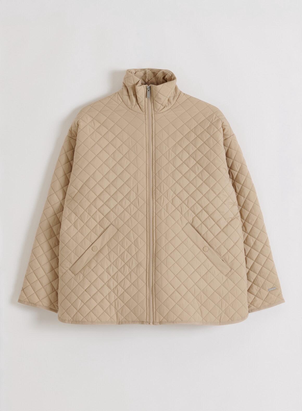 Femme Veste Déperlante Oversize Matelassée Beige 6/6