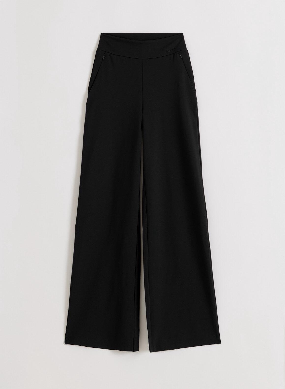 Pantaloni da Donna Ultra-morbidi Vita Alta Gamba Dritta Sense Nero 5/5