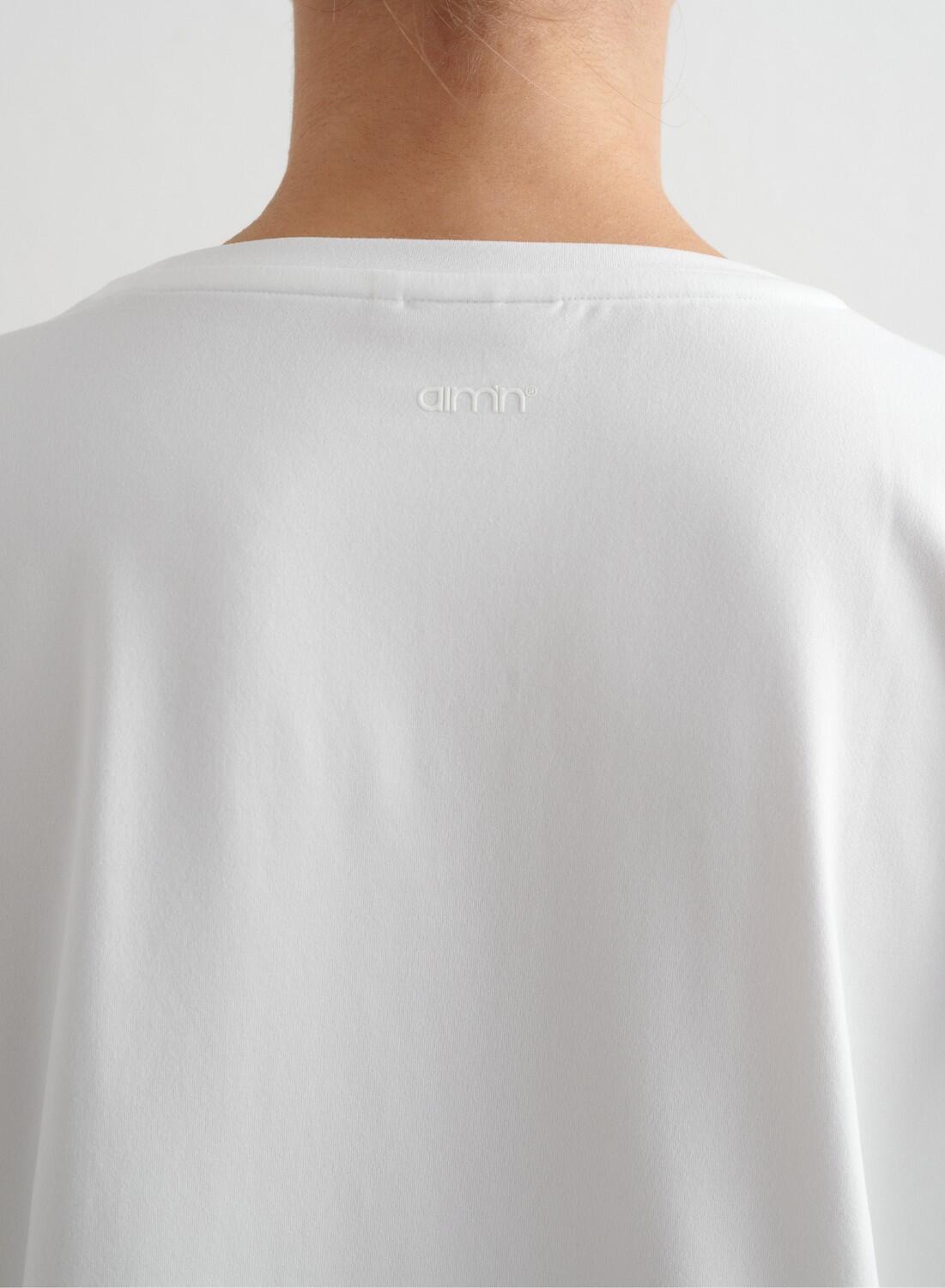 Femme Top d’entraînement Ultra-doux Séchage rapide Soft Basic Roll Sleeve Blanc 5/6