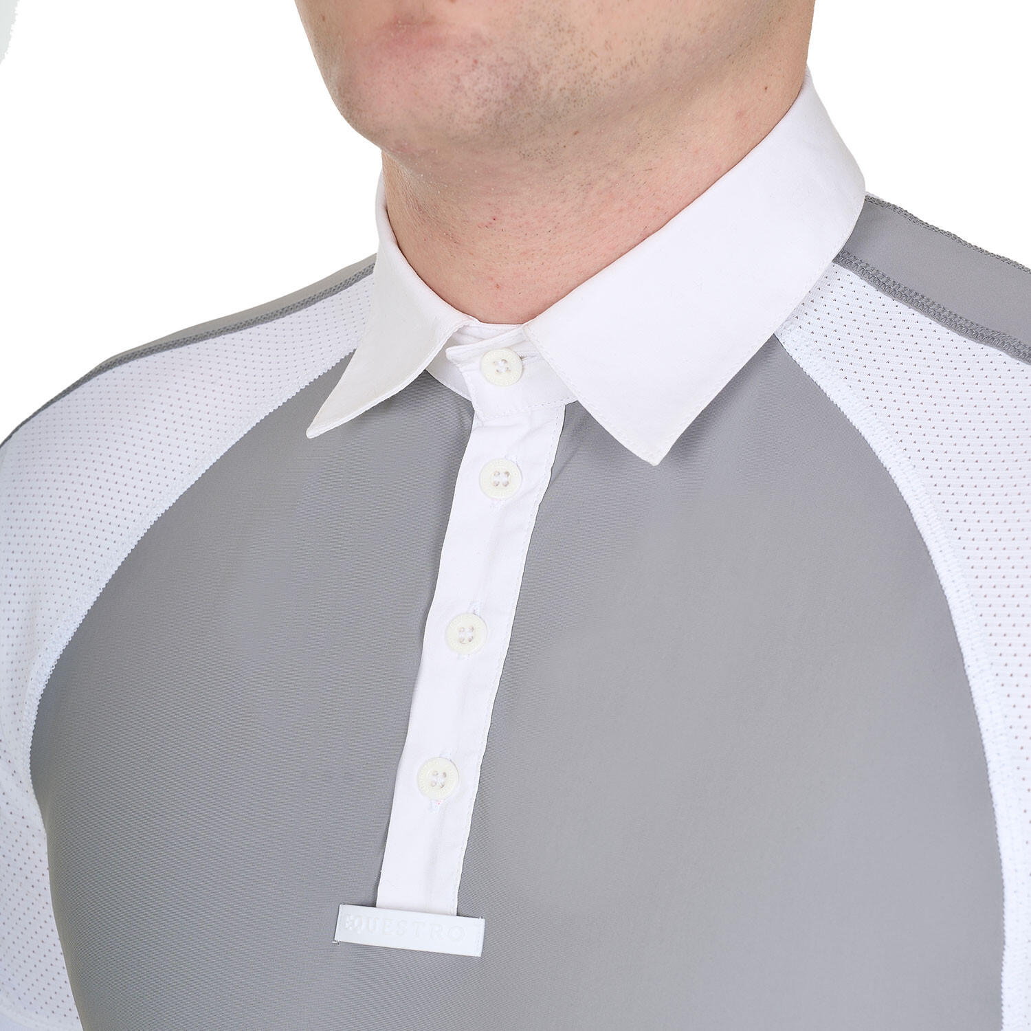 Polo de hombre de concurso entallado de cuatro botones 4/6
