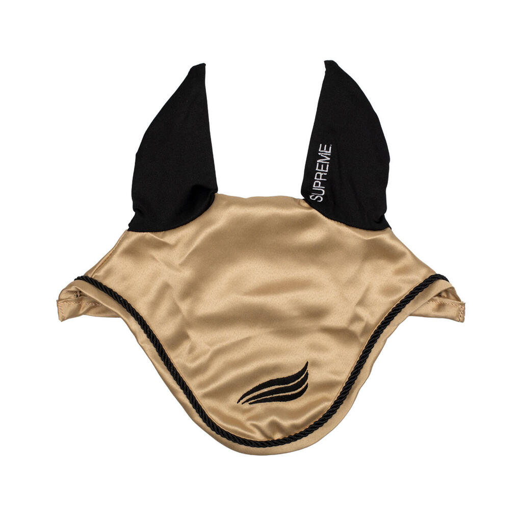 Satin bonnet with elasticated ears