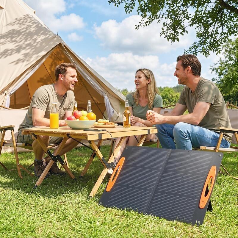 Încărcător solar pliabil HOMCOM 100W USB-A USB-C cu încărcare rapidă