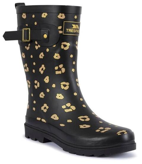 Trespass Celeste Damen Gummistiefel mittelhoch Leoprint