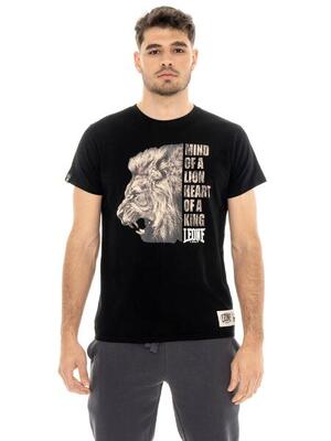 Heren t-shirt met korte mouwen van katoen met leone 1947 graphics print.