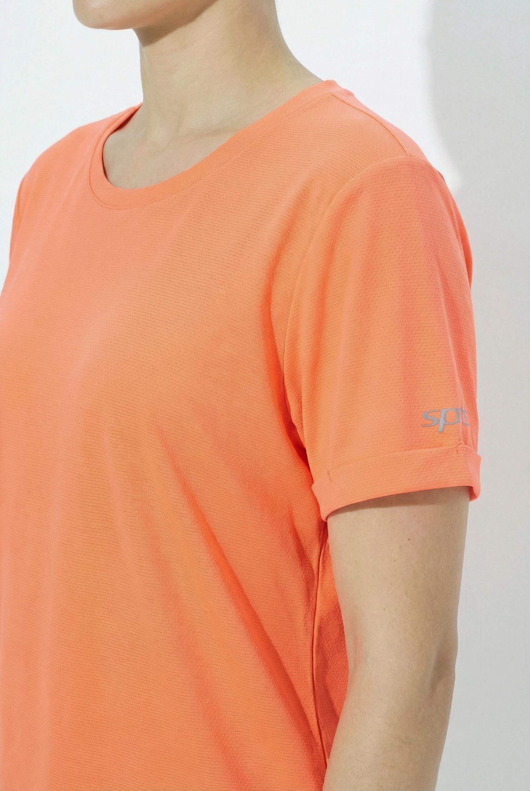 Femme T-shirt technique UV 50+. Col rond et manches courtes. Matière recyclée 3/7