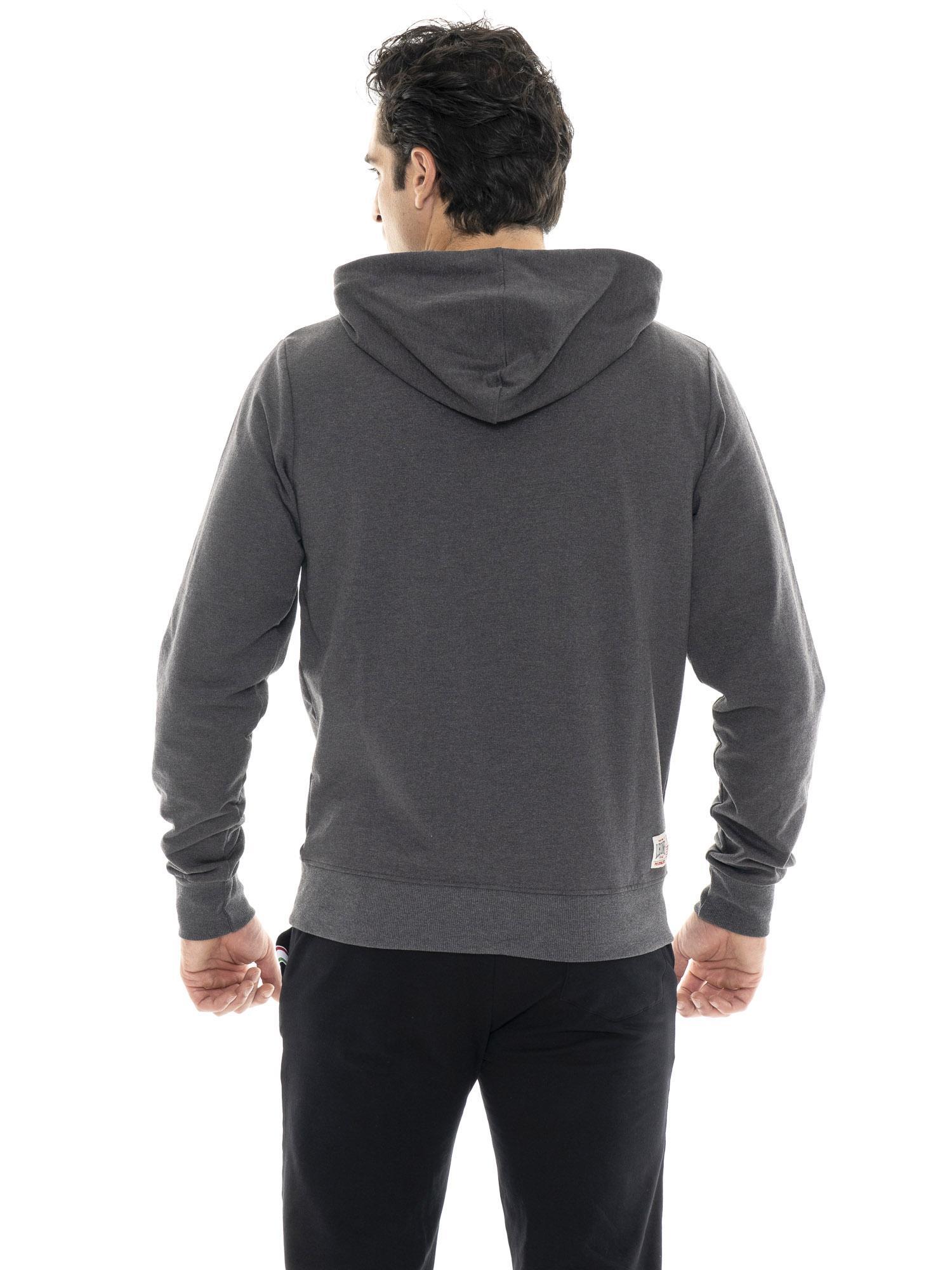 Felpa invernale da uomo con cappuccio e zip con logo grande "Basic" 4/5
