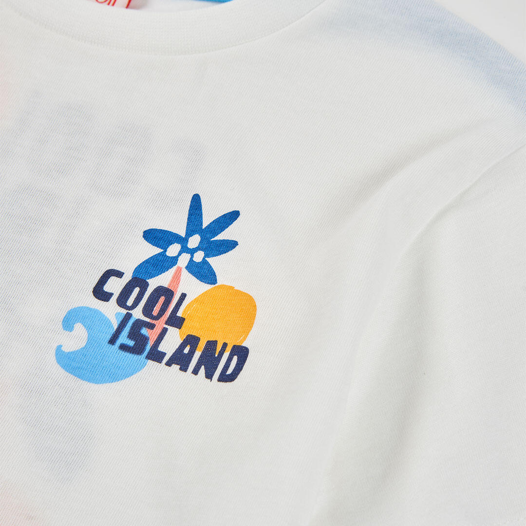 Camisetas de verano de gimnasia kids niño boboli blanco 3/4