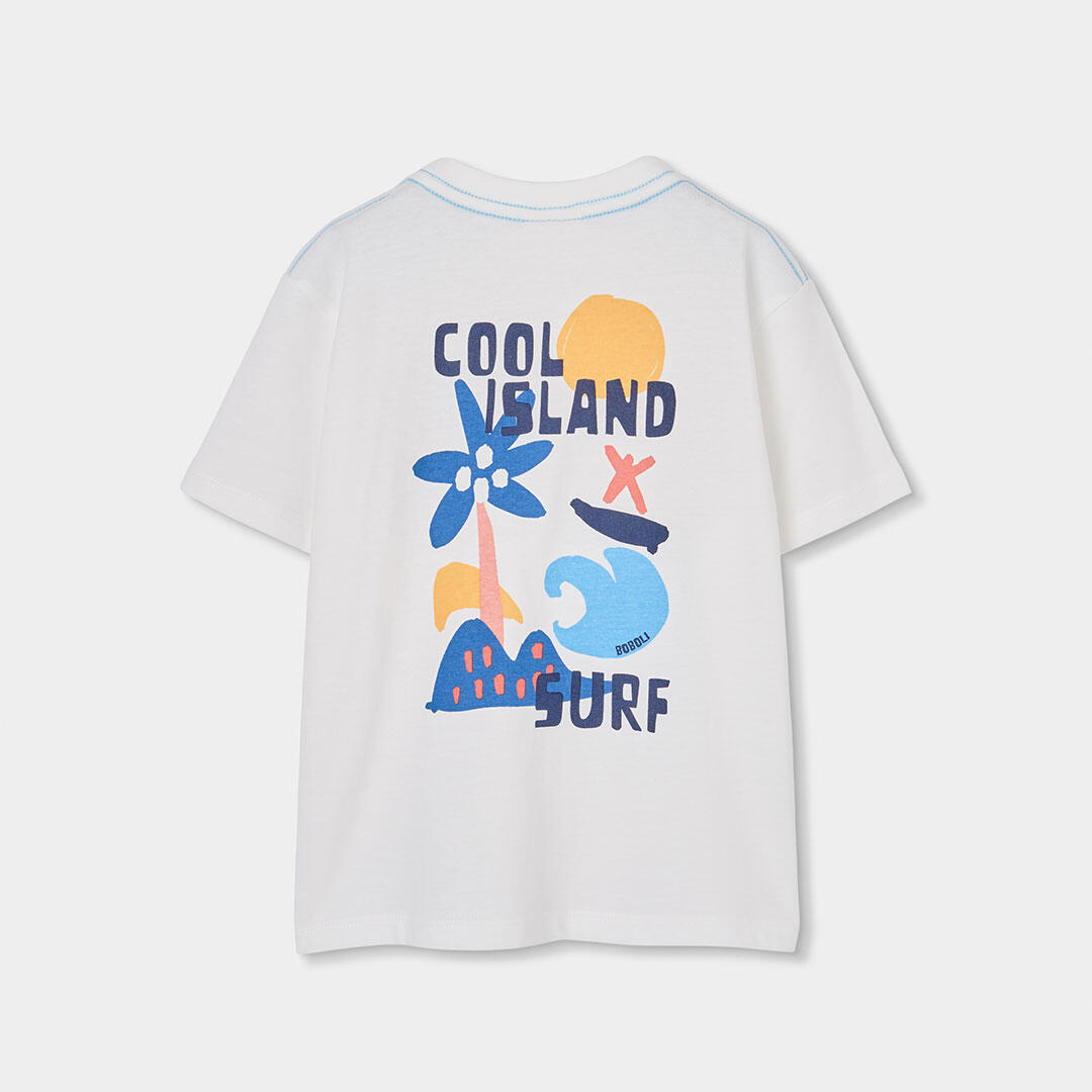 Camisetas de verano de gimnasia kids niño boboli blanco 2/4