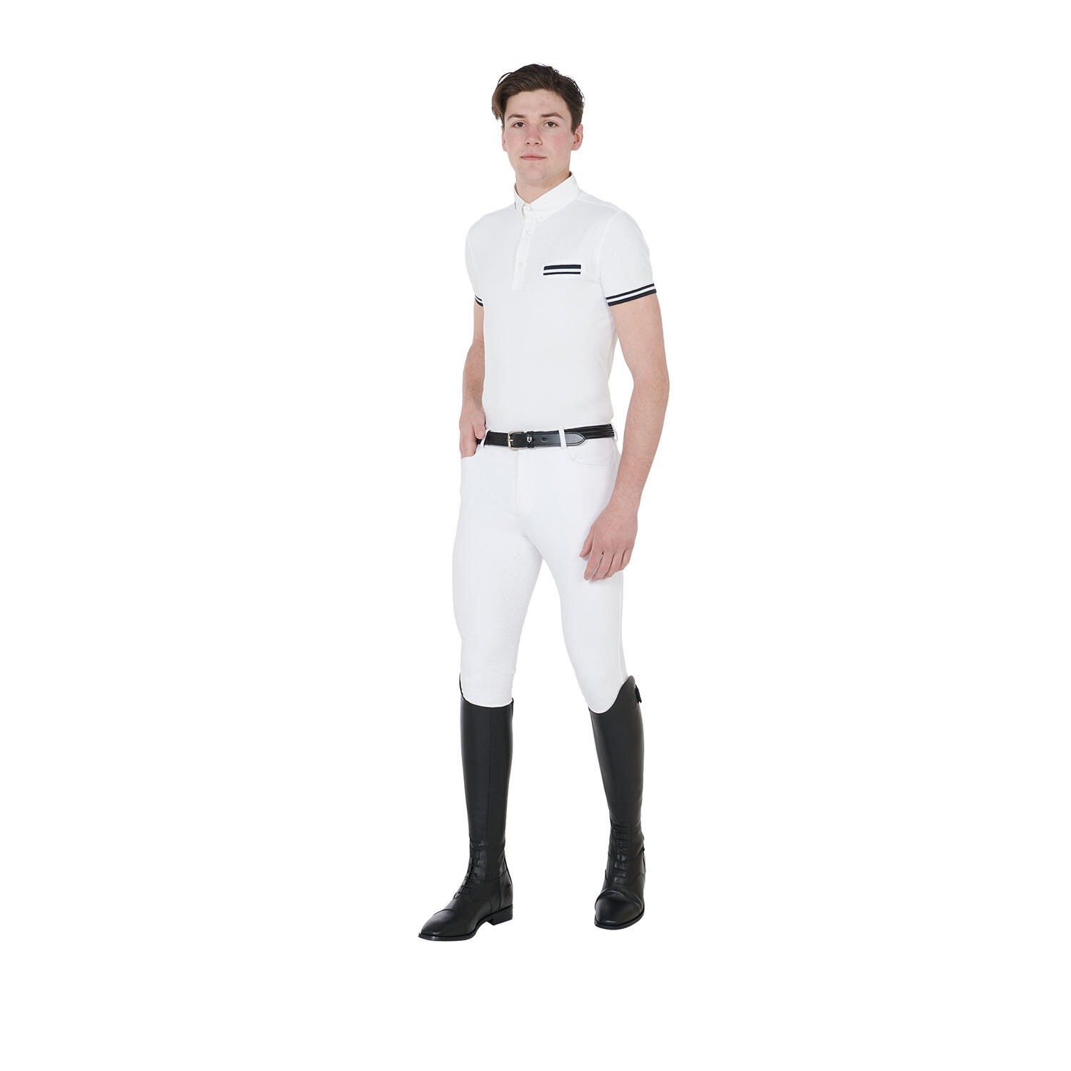 Polo homme de concours slim fit avec inserts noirs 5/6