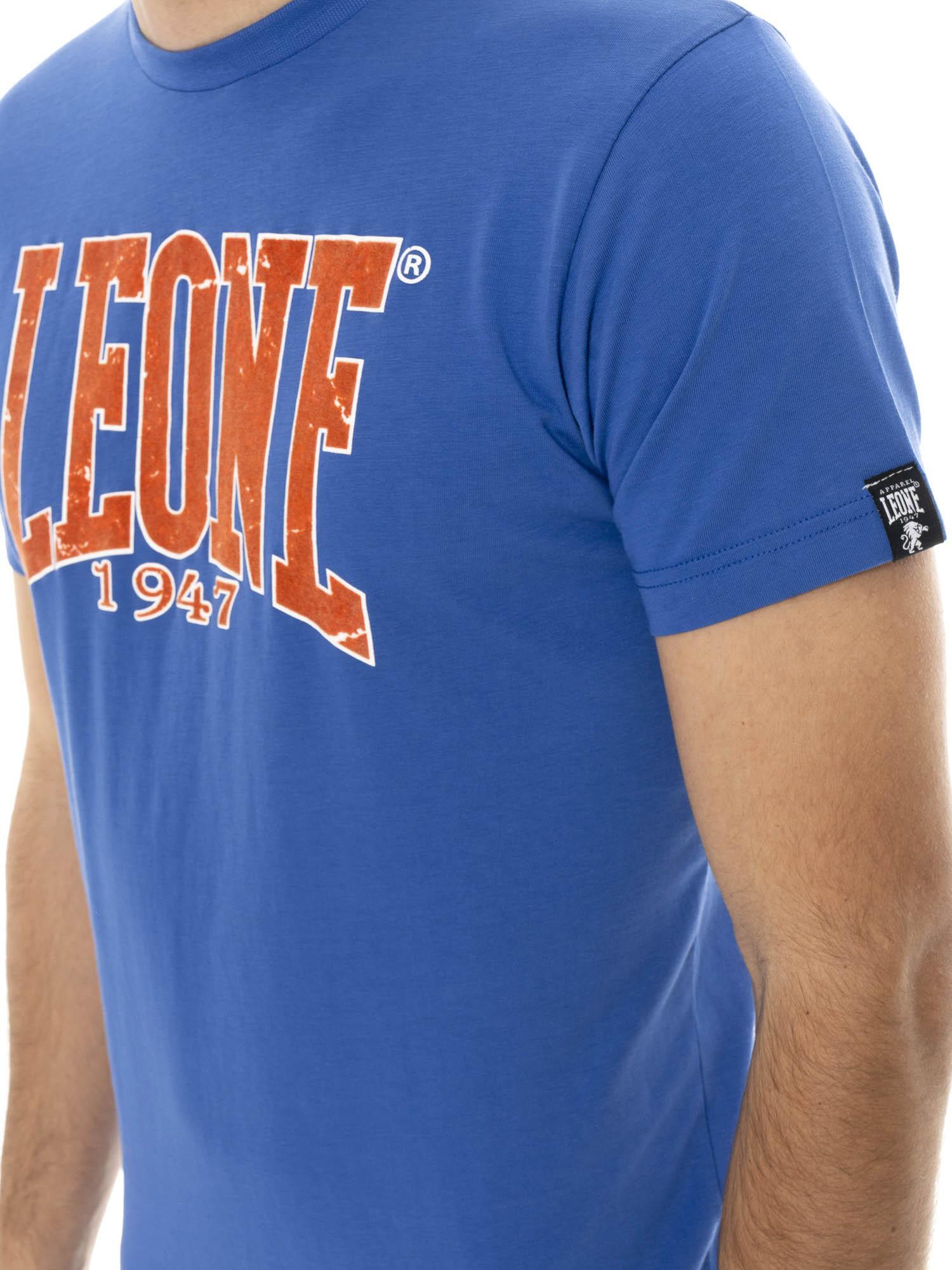 Camiseta hombre Leone 1947 Apparel New Era manga corta algodón estampado flocado 3/5