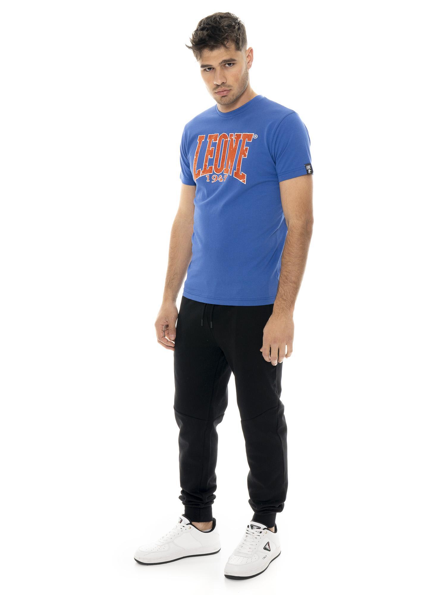 Camiseta hombre Leone 1947 Apparel New Era manga corta algodón estampado flocado 2/5