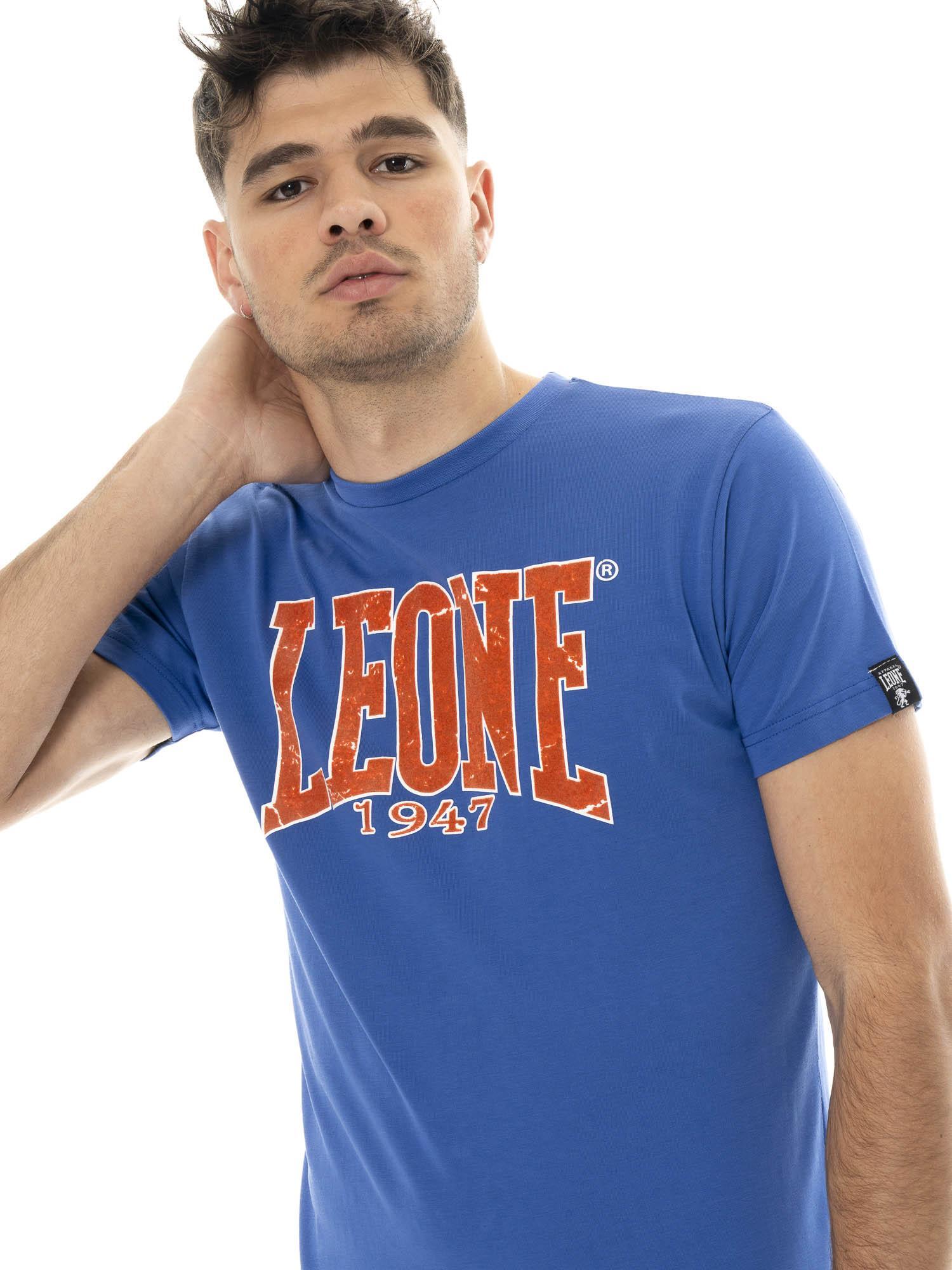 Camiseta hombre Leone 1947 Apparel New Era manga corta algodón estampado flocado 5/5