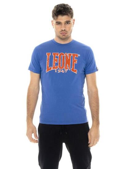 T-shirt en coton à manches courtes pour homme, imprimé floqué Leone New Era 1947