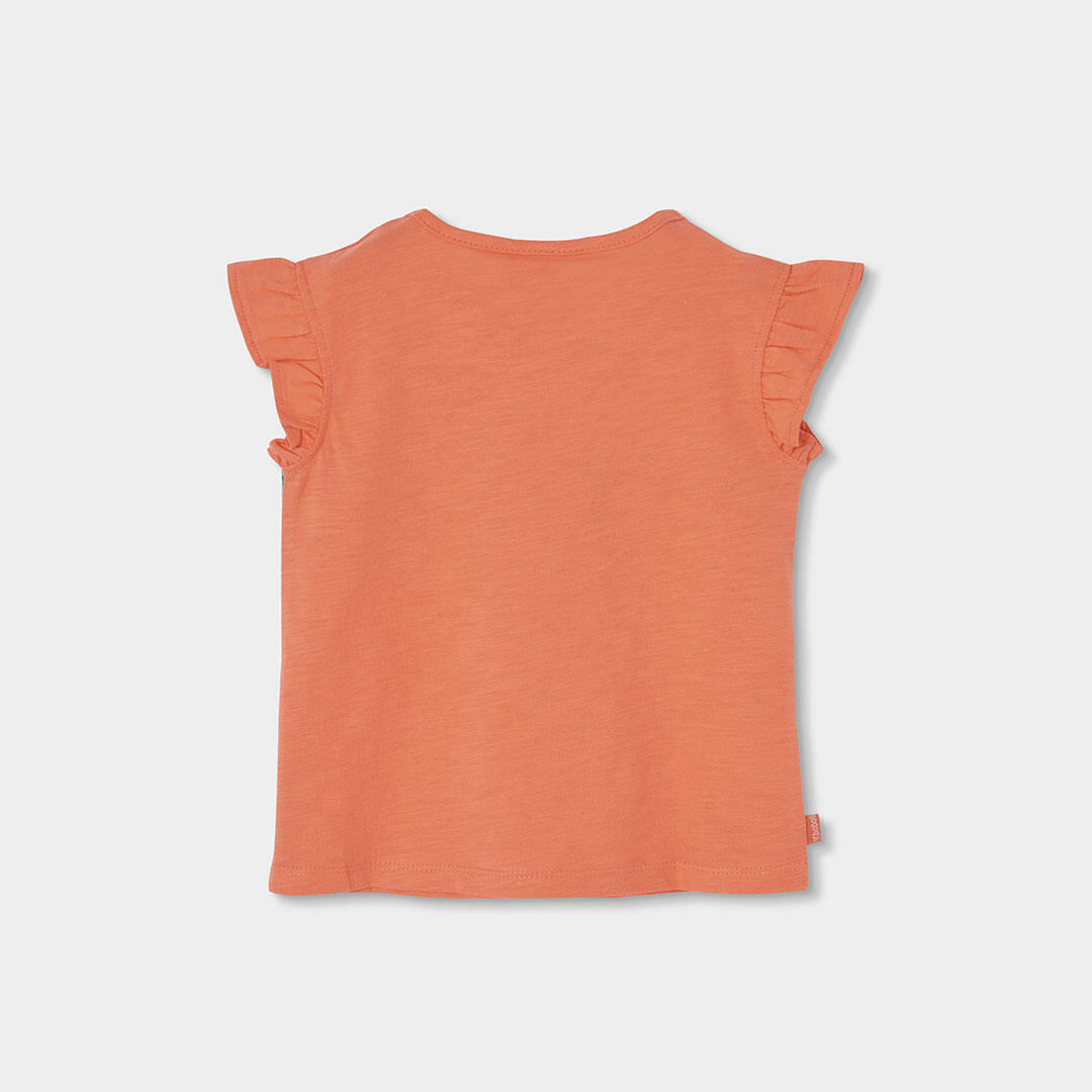 Camisetas de verano de senderismo kids niña boboli naranja 2/4