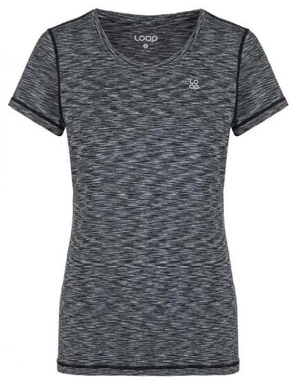 T-shirt femme Loap Marlie slim V-neck noir