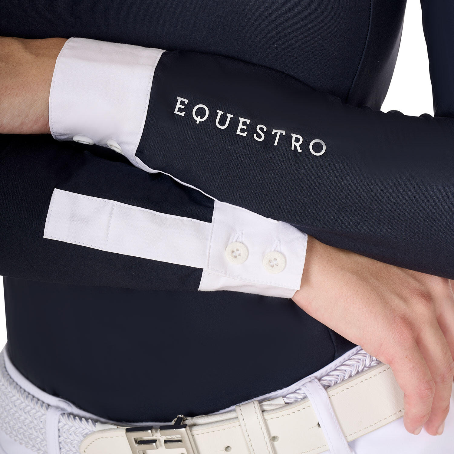 Polo femme coupe slim avec coton plissé 4/6