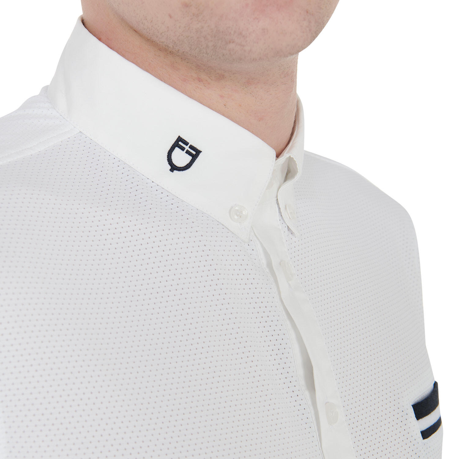 Polo homme de concours slim fit avec inserts noirs 3/6