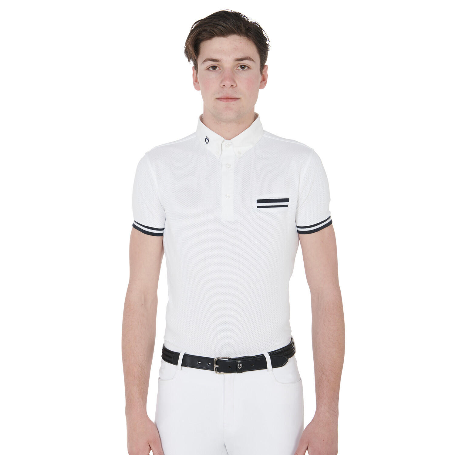 Polo homme de concours slim fit avec inserts noirs 1/6