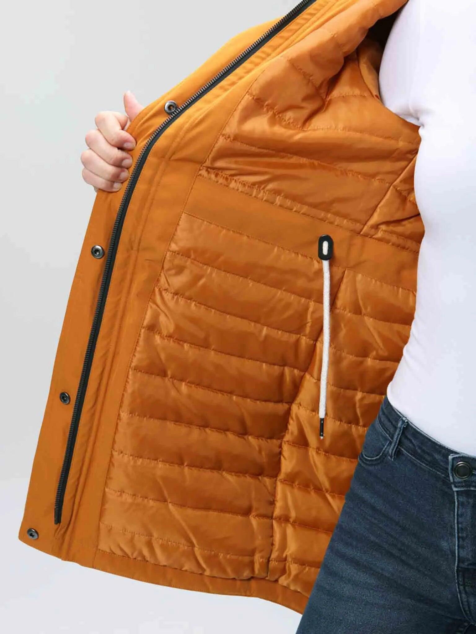 Manteau femme Loap Nabra jaune 5/7