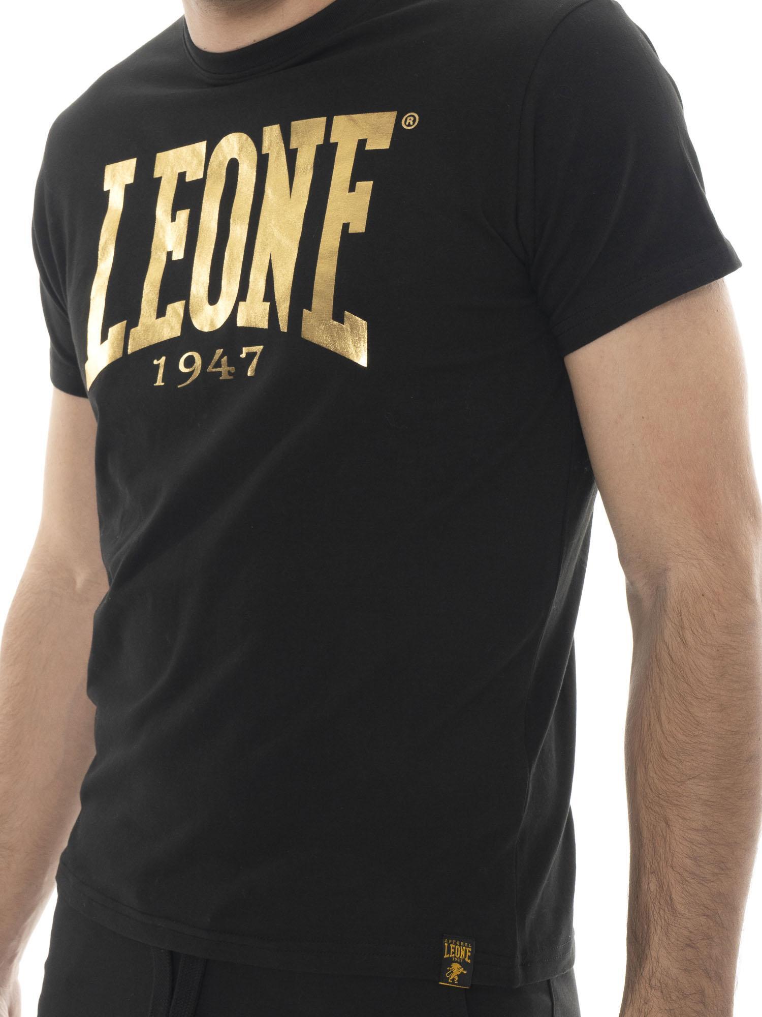 T-shirt en coton extensible à manches courtes avec grand logo Leone 1947 Gold 3/5