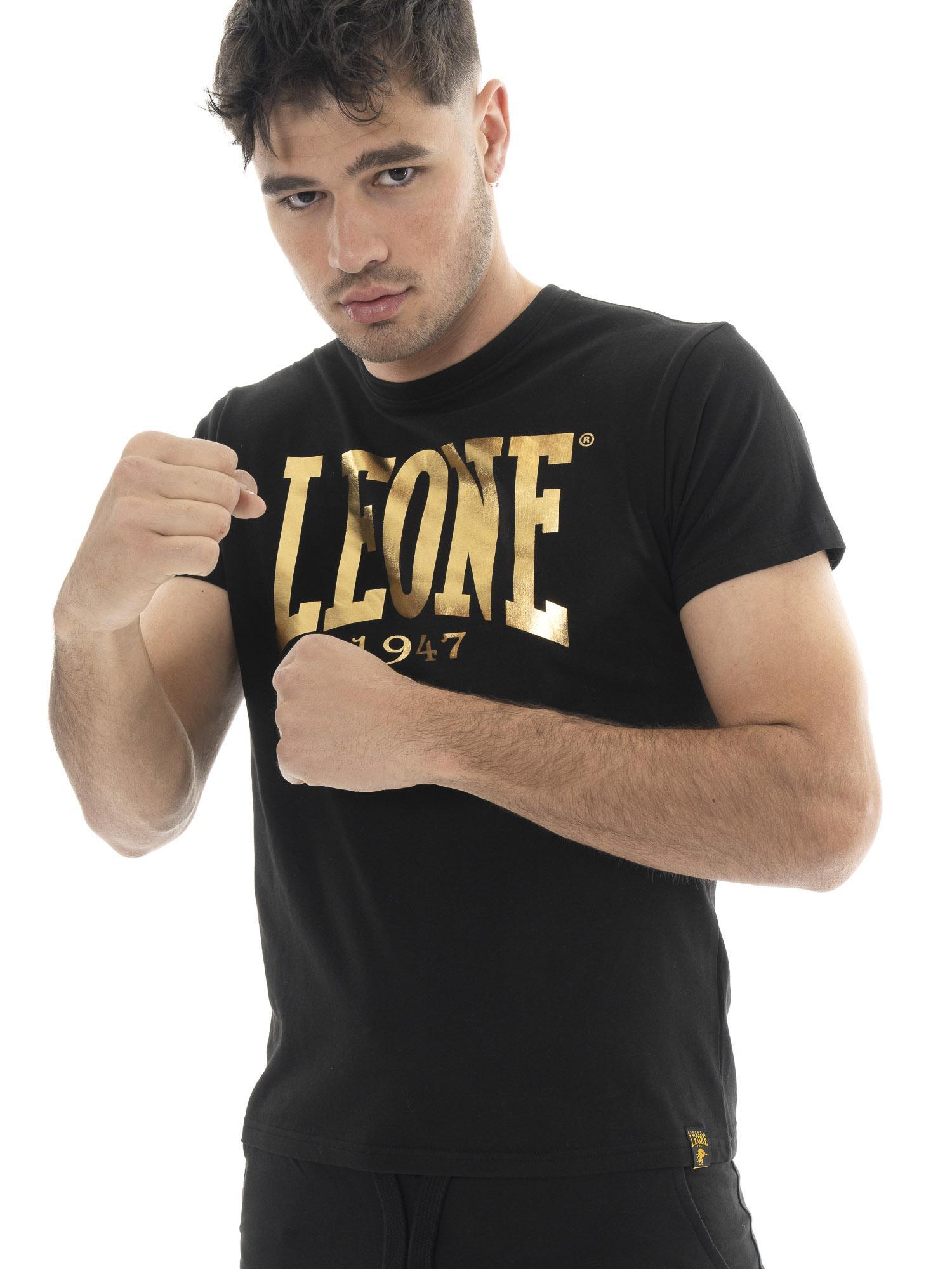T-shirt en coton extensible à manches courtes avec grand logo Leone 1947 Gold 5/5