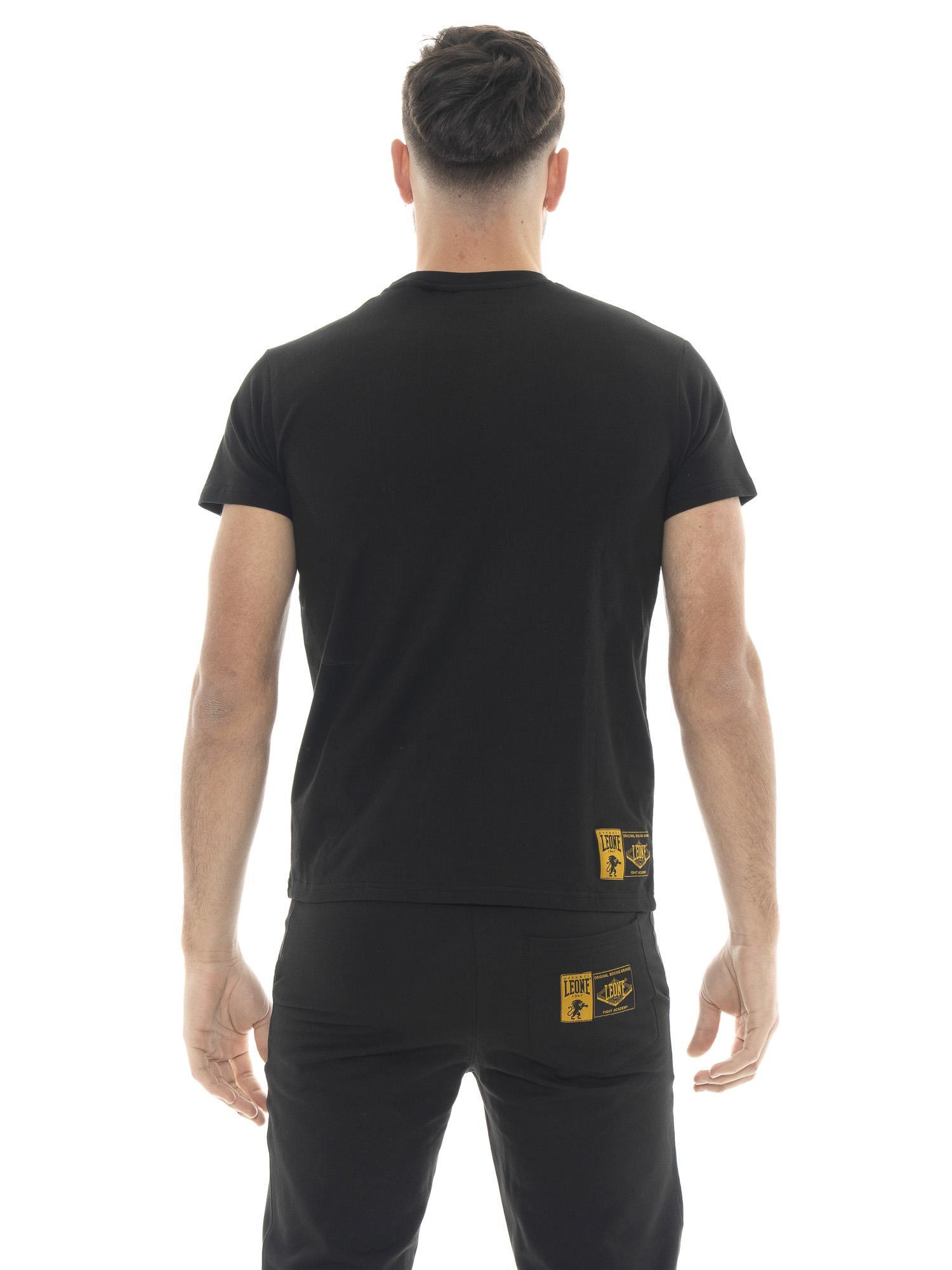 T-shirt en coton extensible à manches courtes avec grand logo Leone 1947 Gold 4/5