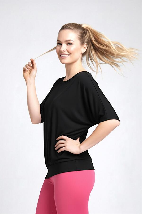 Bluzka do tańca i fitness damska Kizomba black 2skin 6/6