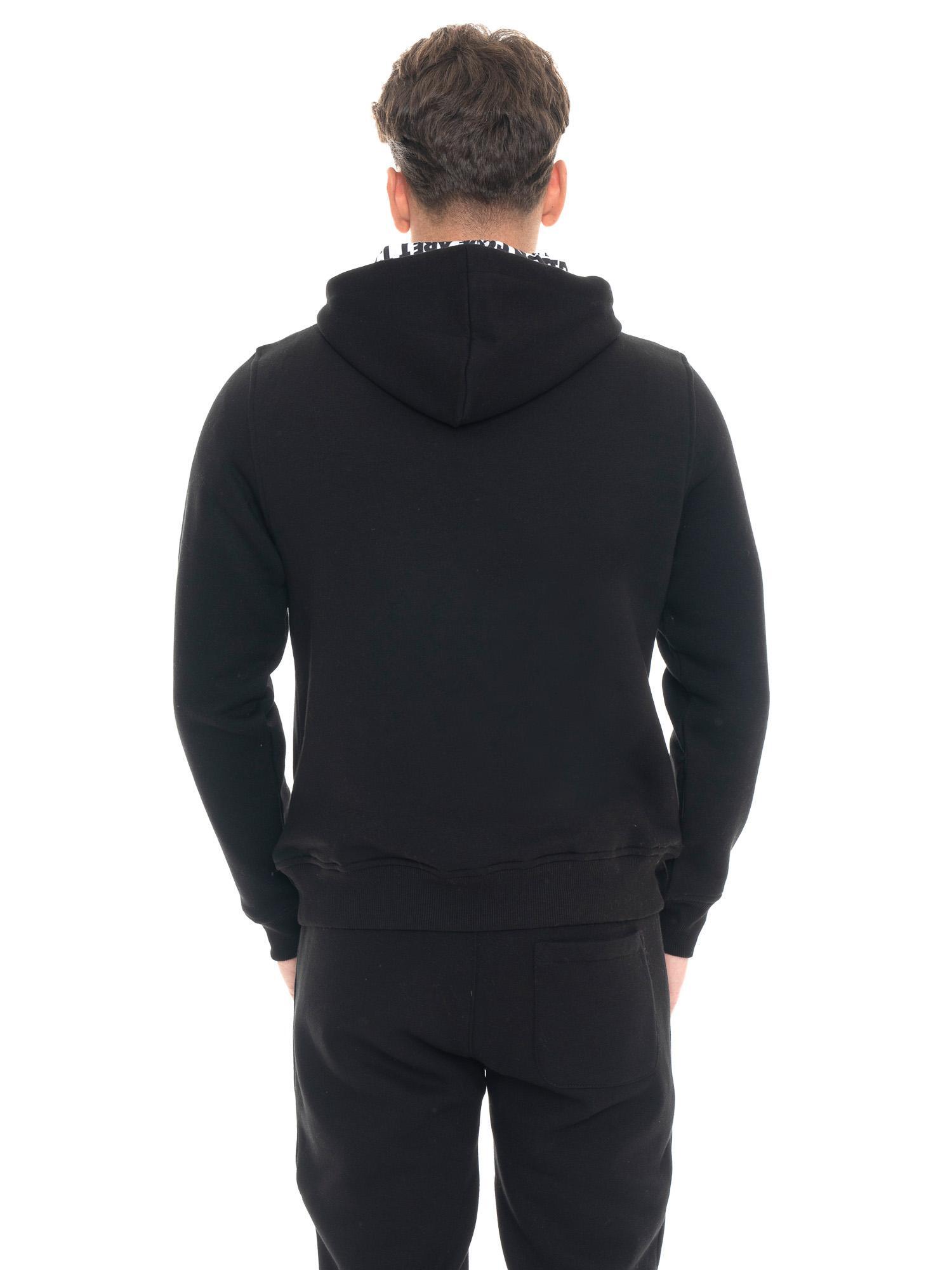 Felpa invernale uomo con cappuccio pull on, logo piccolo Leone 1947 Soft Basic 4/5