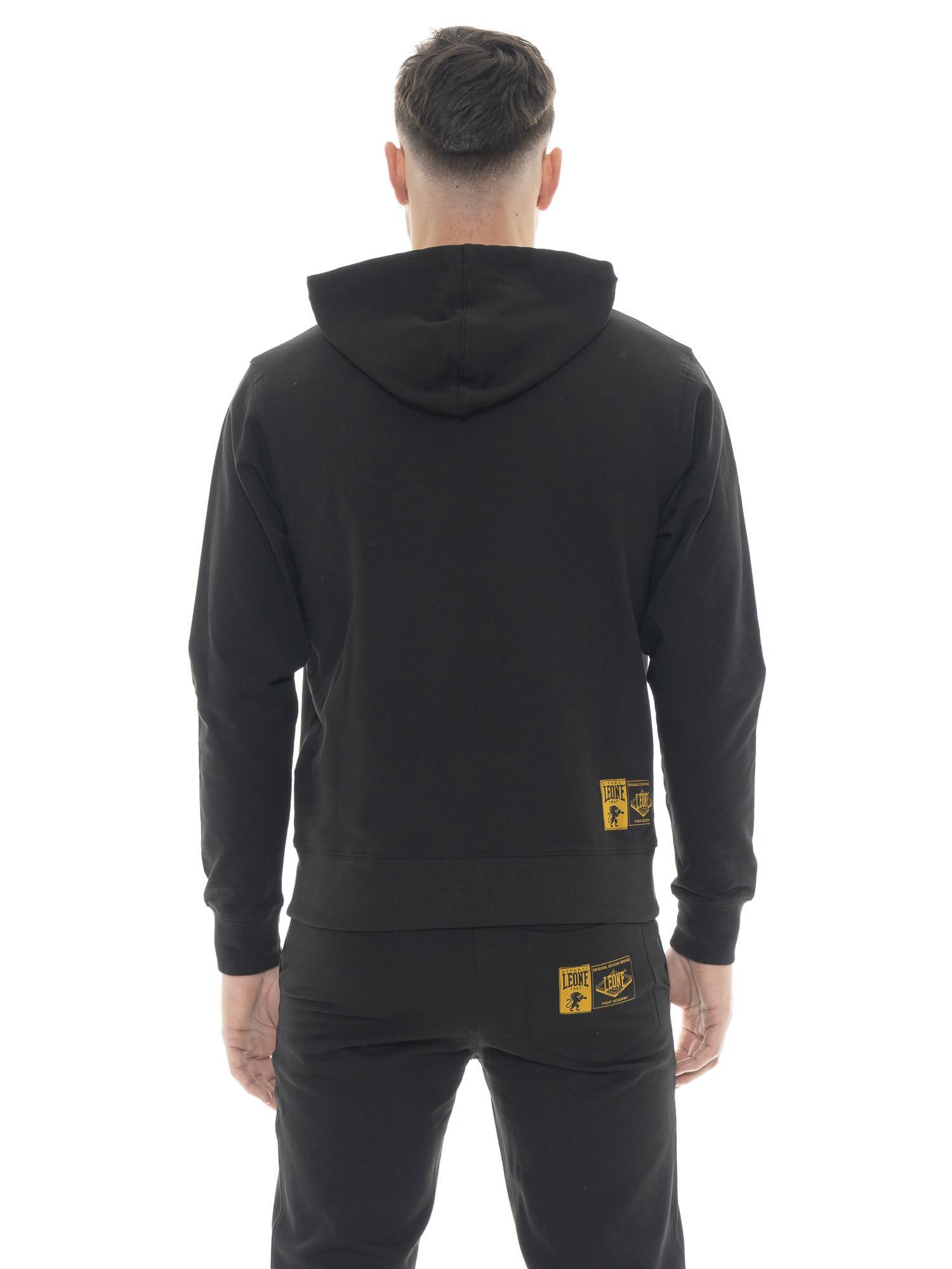 Sudadera con capucha hombre Leone 1947 Apparel cremallera dorado invierno 4/5