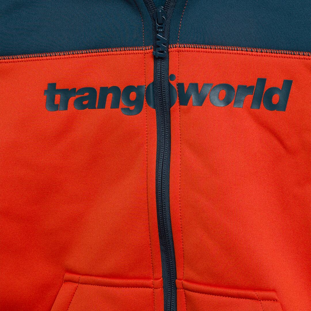 Sudadera con cremallera para niños Trangoworld Oby v02 Naranja/Azul 2/2