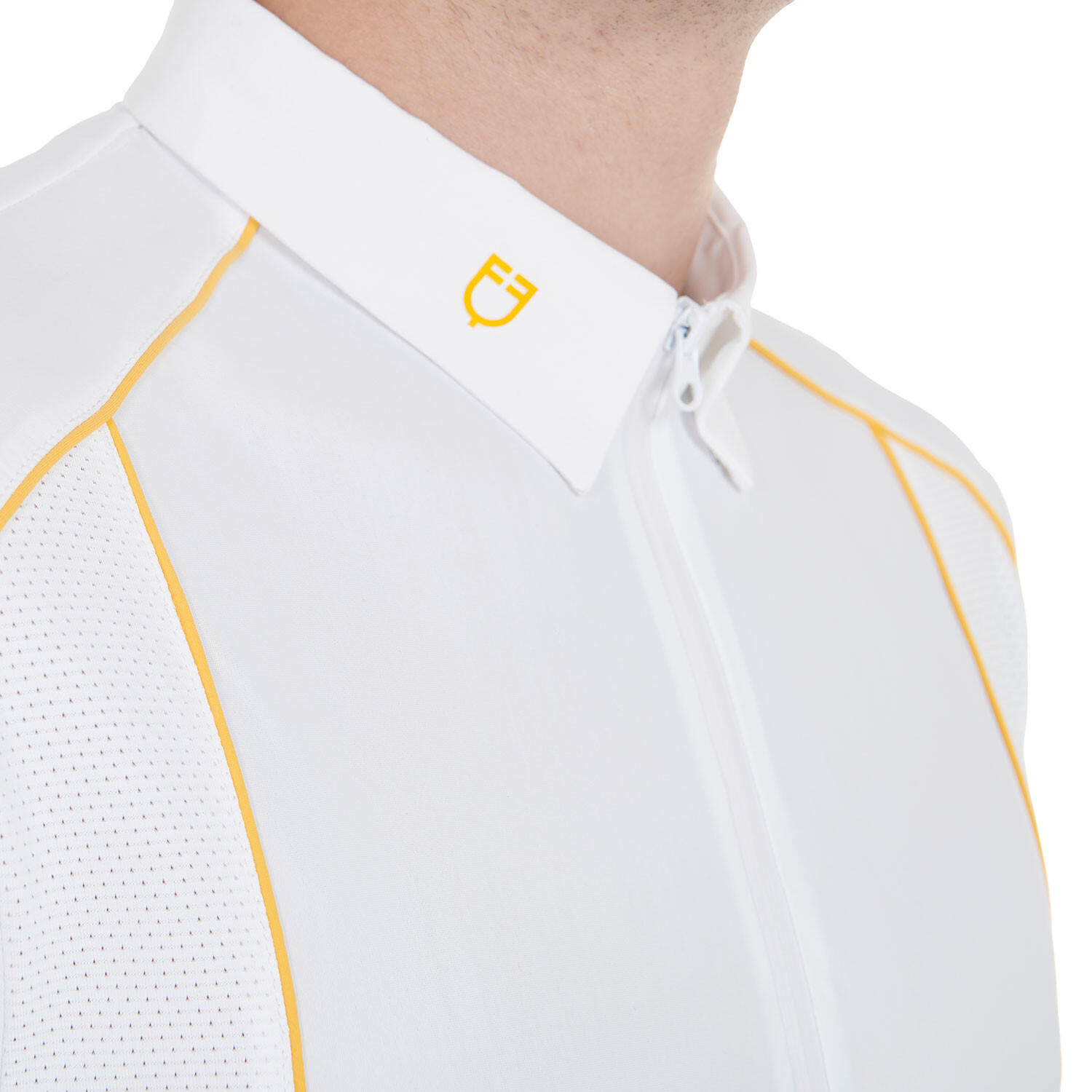 Polo homme slim fit en tissu technique avec liseré 3/5
