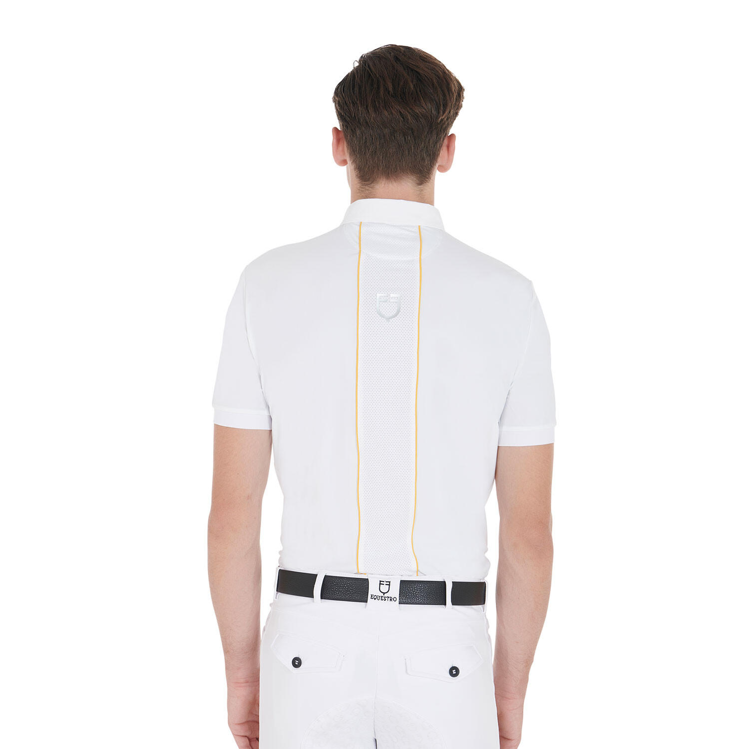 Polo homme slim fit en tissu technique avec liseré 2/5