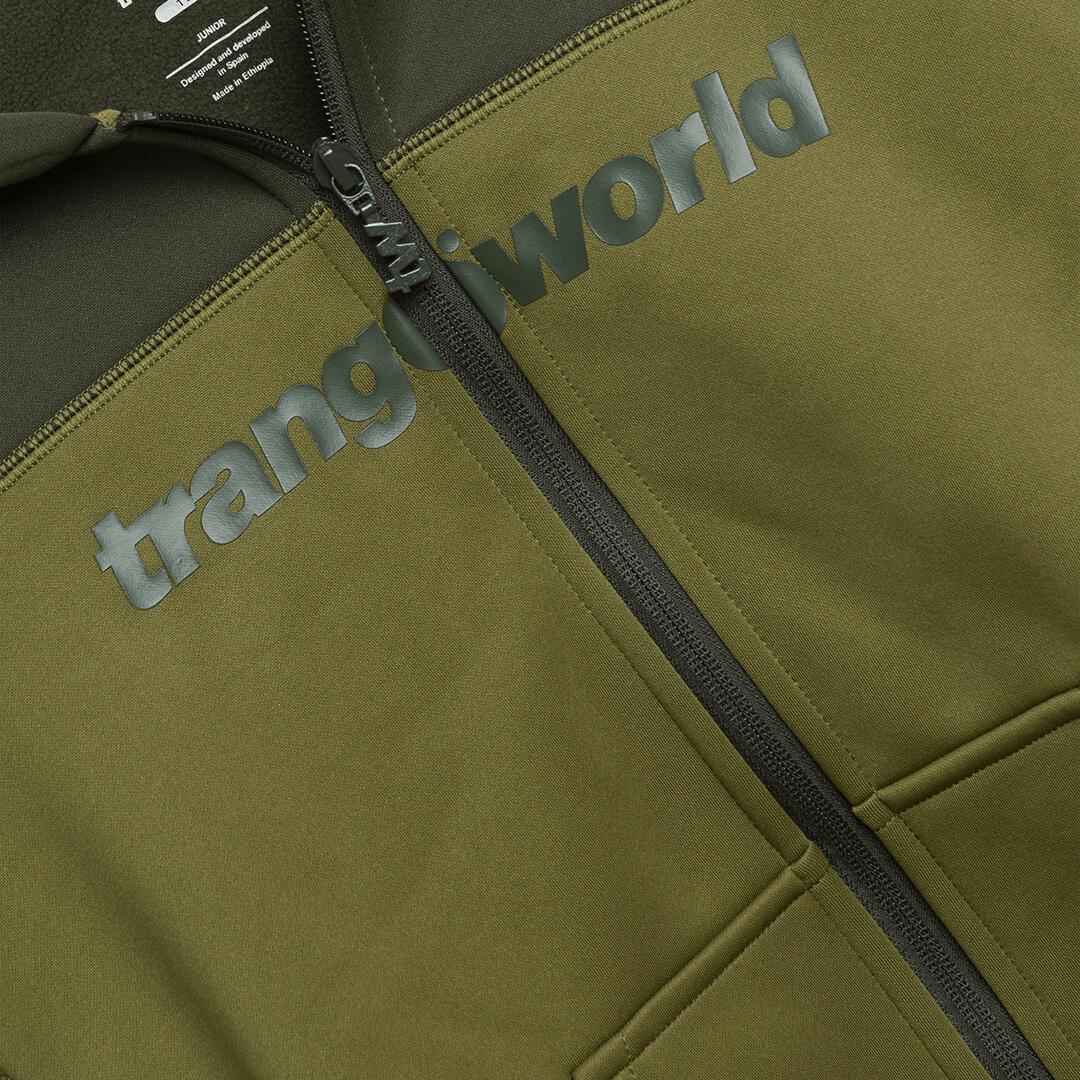 Sudadera con cremallera para niños Trangoworld Oby v02 Verde/Verde 2/2