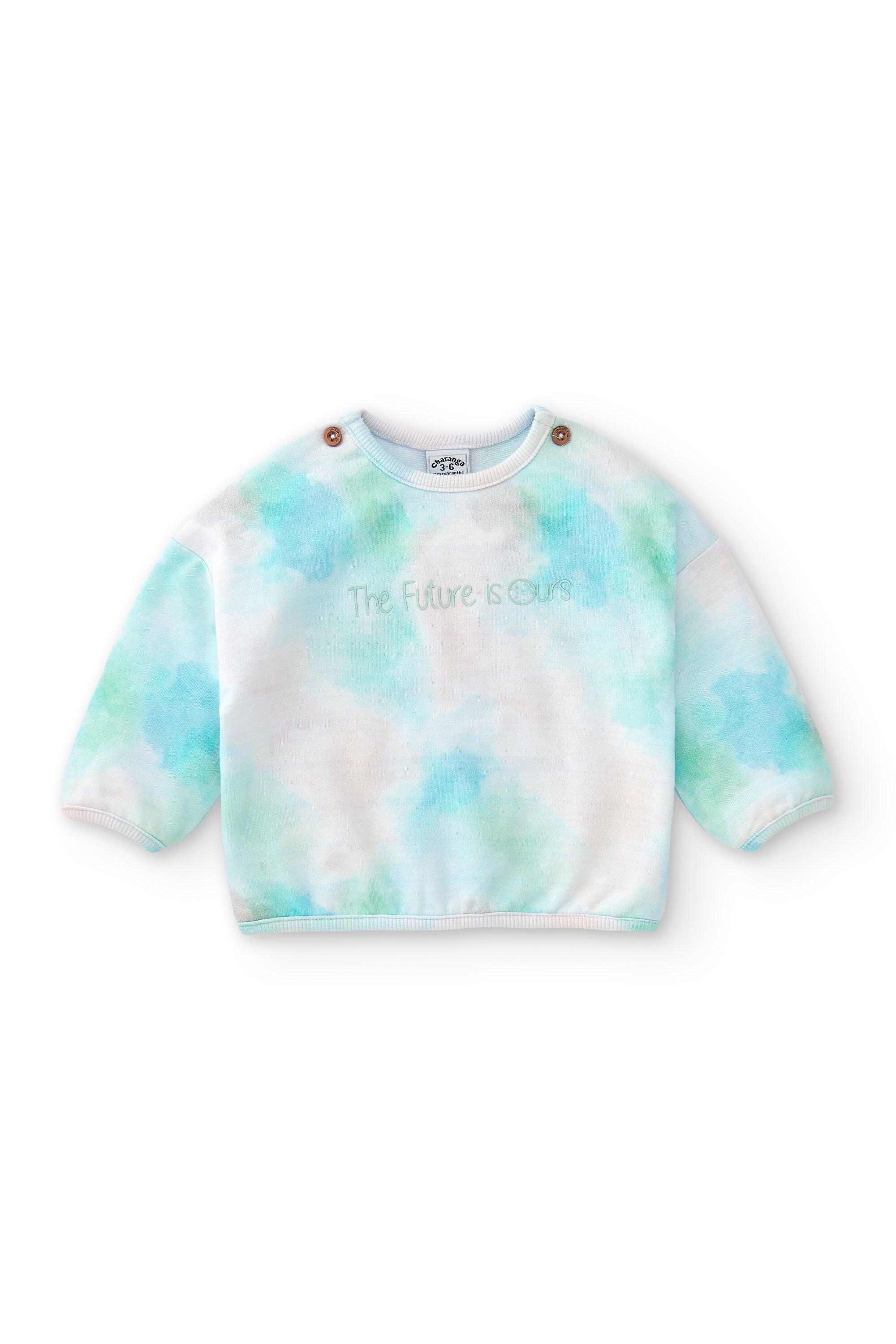 Sudadera de recién nacido estampado tie dye 2/5