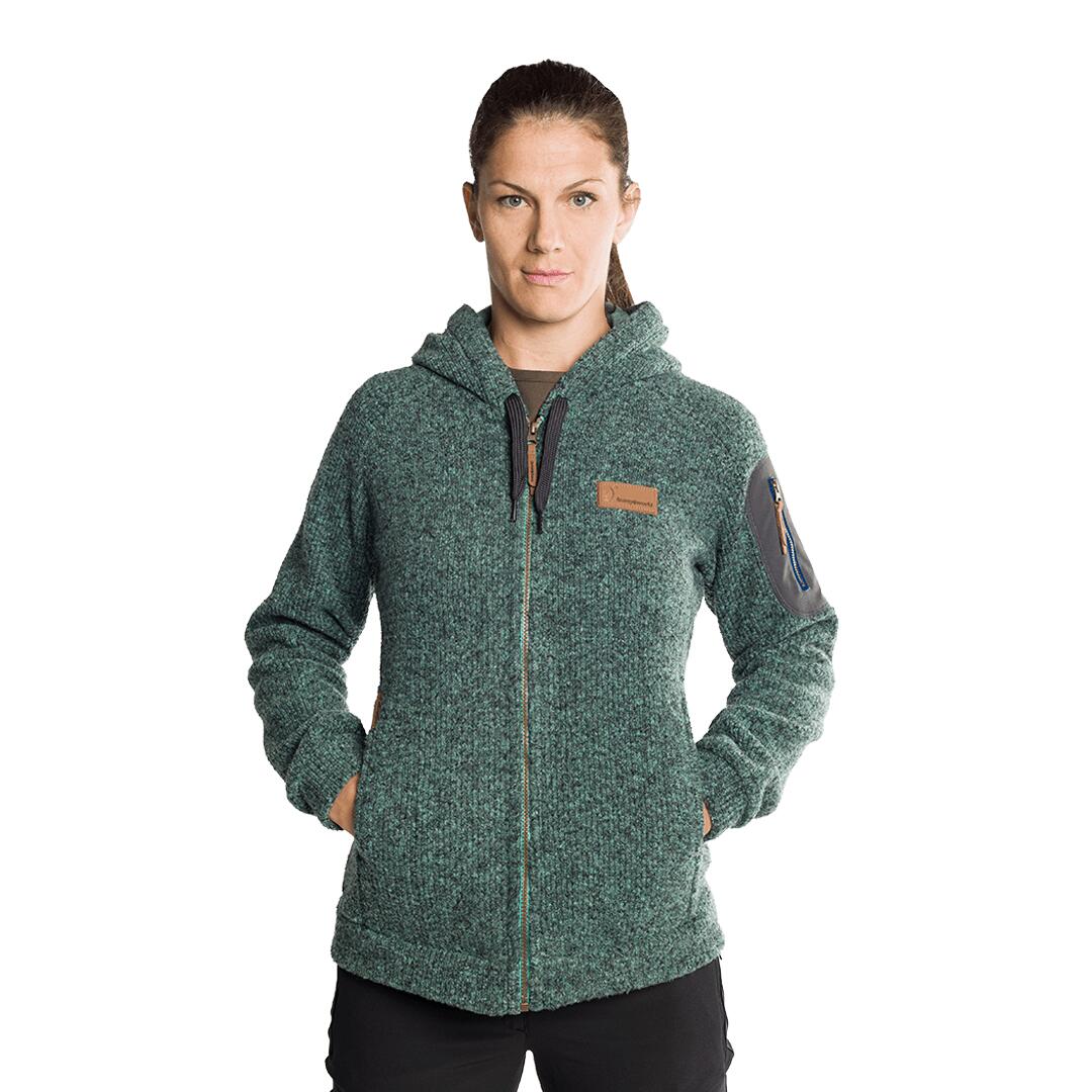 Forro polar para Mujer Trangoworld Gower Verde/Gris 3/4
