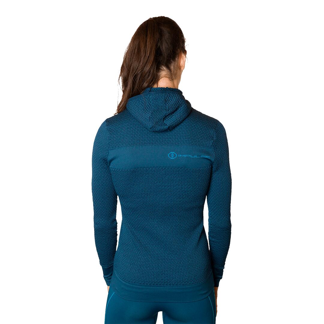 Sudadera de Trail Running para Mujer Trangoworld Limone Azul/Azul 3/6