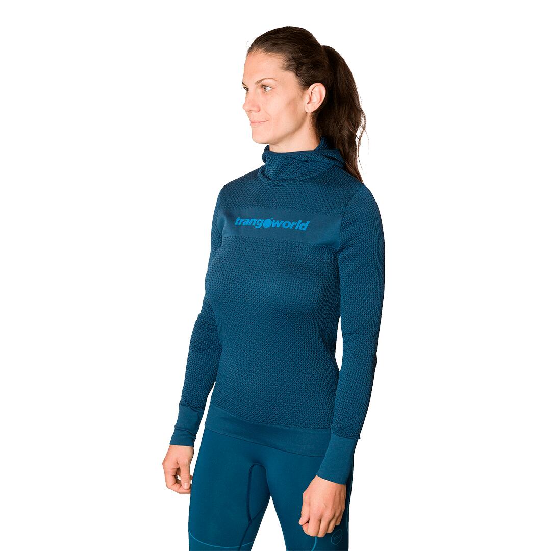 Sudadera de Trail Running para Mujer Trangoworld Limone Azul/Azul 2/6