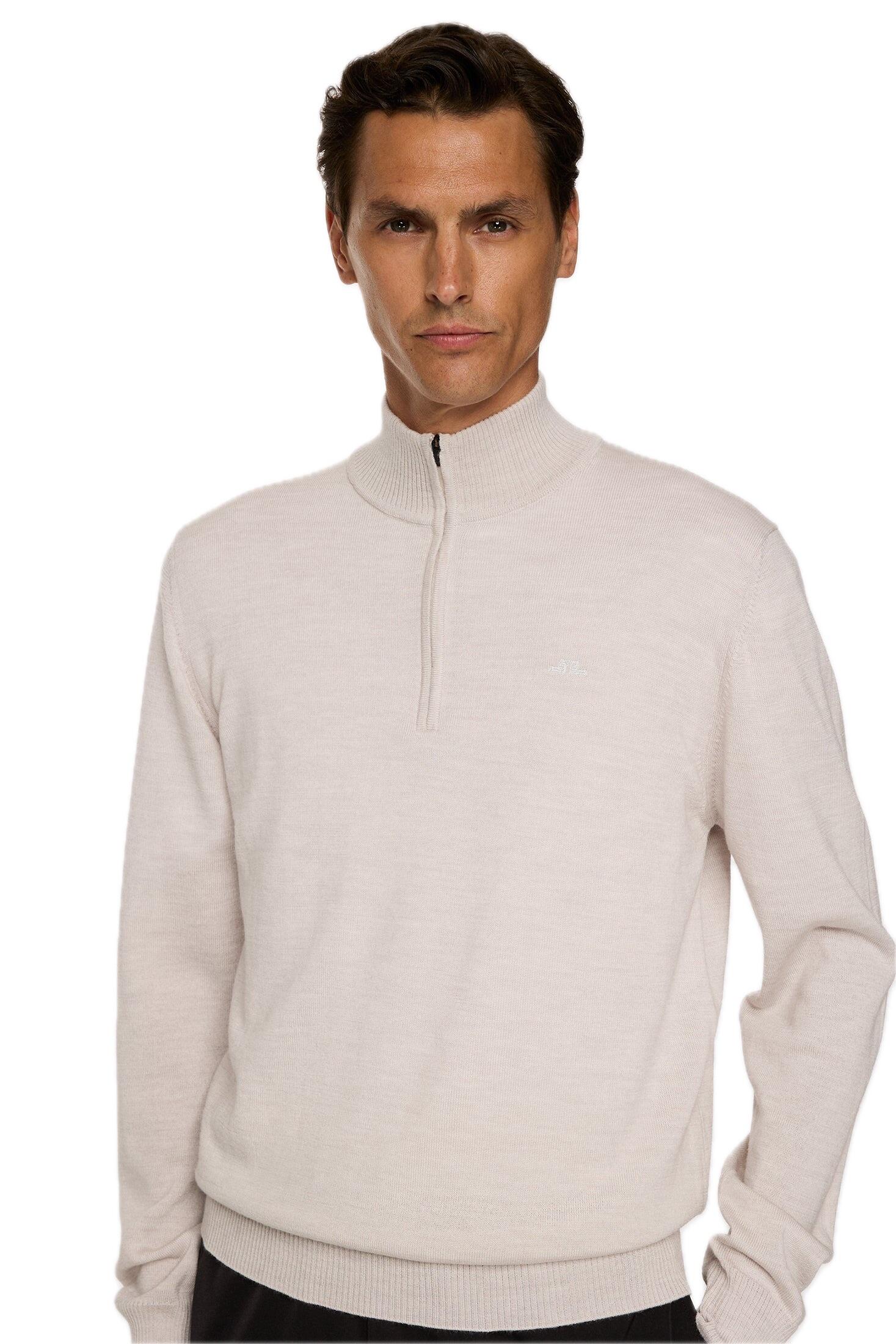 Maglione Kiyan con cerniera a un quarto da uomo Moonbeam 3/4