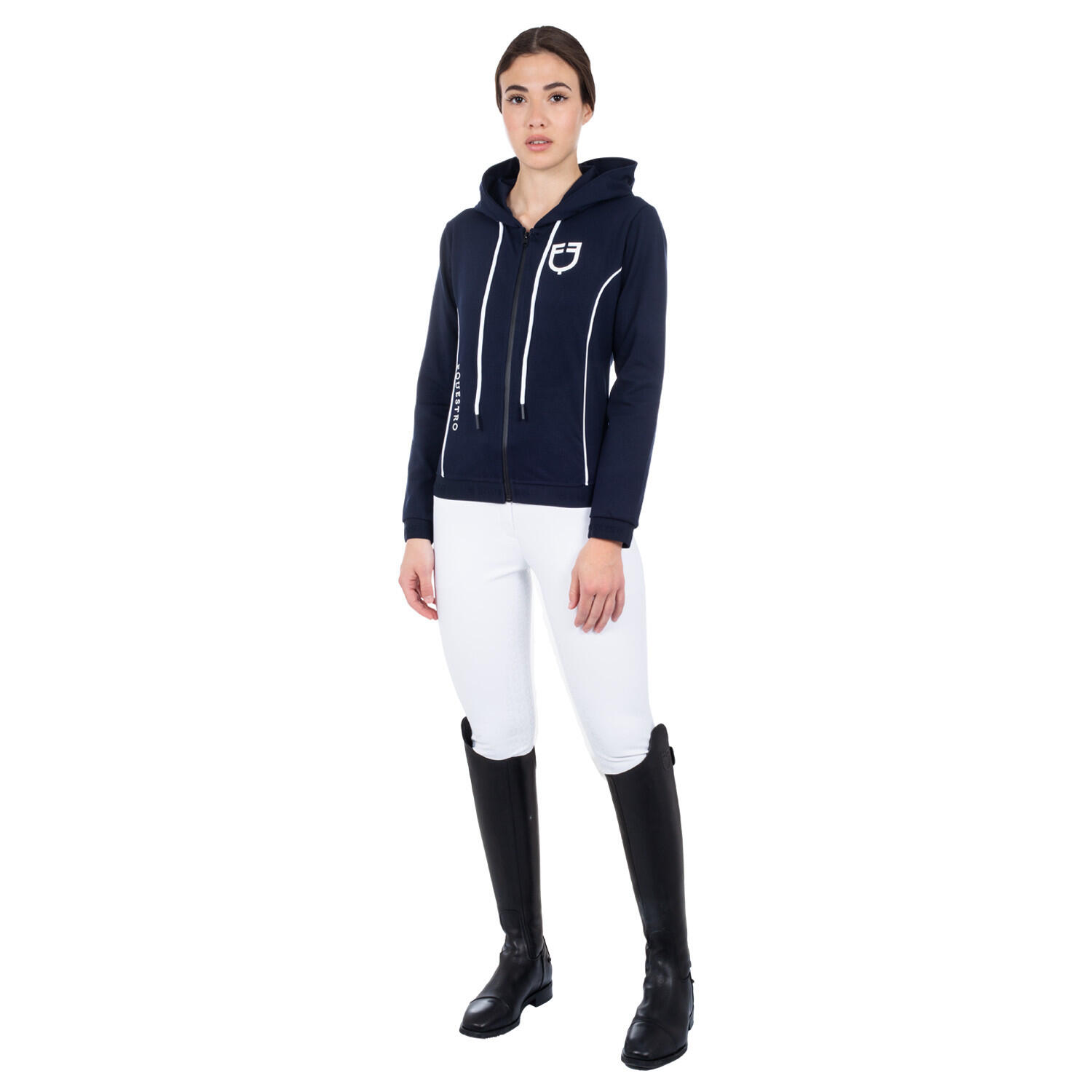 Felpa feminina zíper frontal tecido técnico interlock 7/7