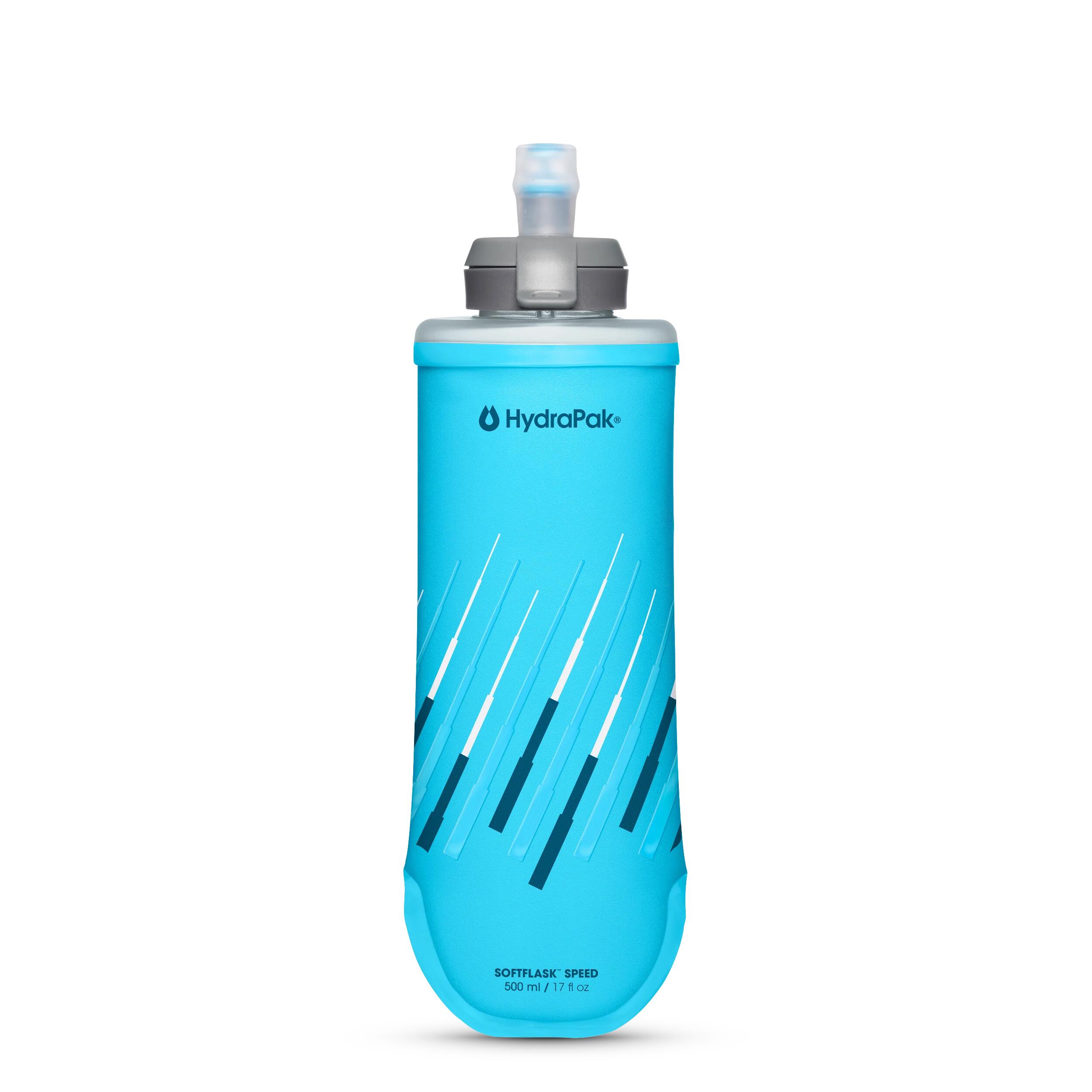 HydraPak Recon - Borraccia d'Acqua in Plastica Riciclata al 50%, Eco-Friendly e Senza BPA, Tappo a Vite a Flusso Regolare, Facile da Trasportare (750 ml, Trasparente/Nero e Bianco
