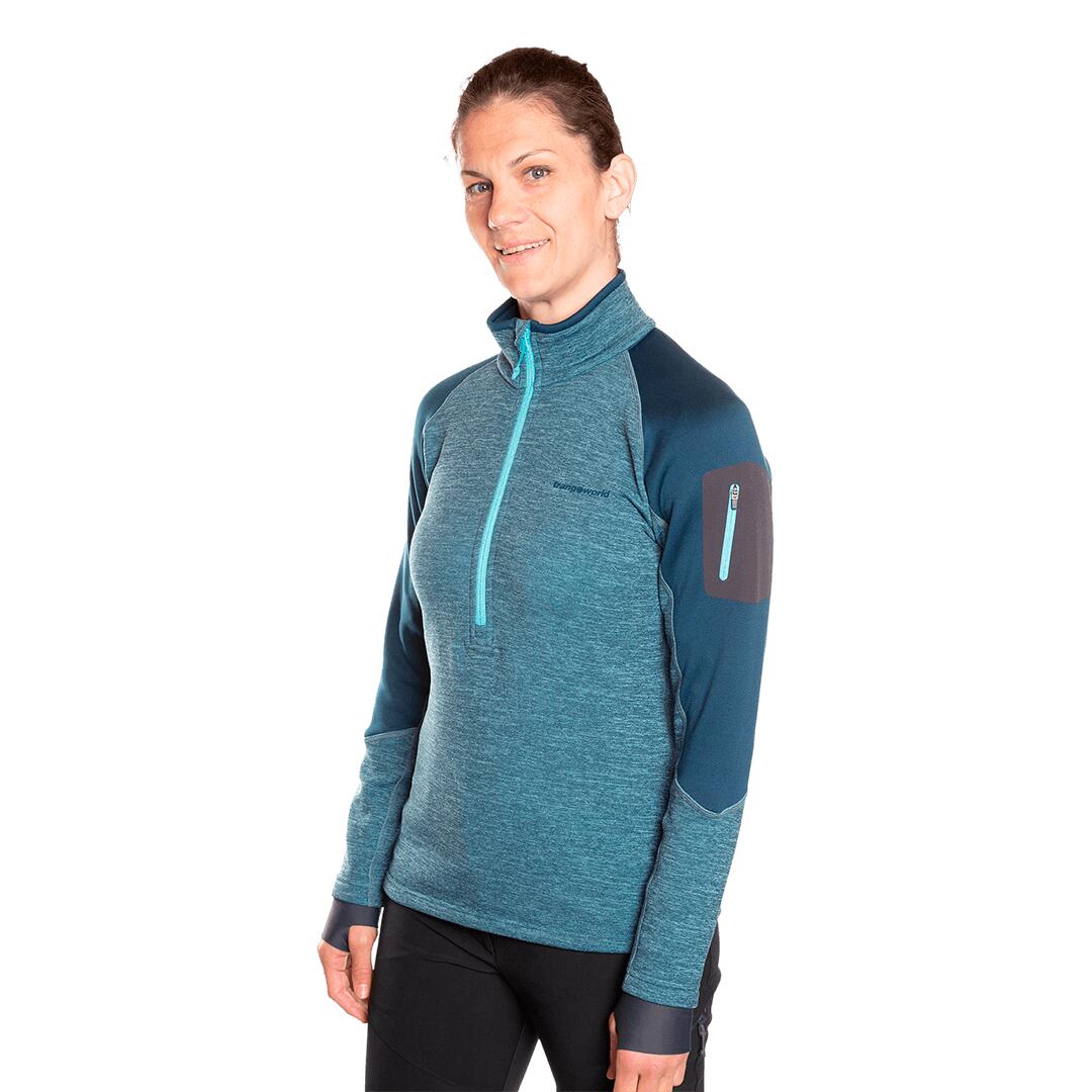Jersey para Mujer Trangoworld Bellagio vd Azul/Gris/Gris 3/6