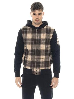 Felpe invernale uomo in panno con cappuccio Leone 1947 Vintage Dept.