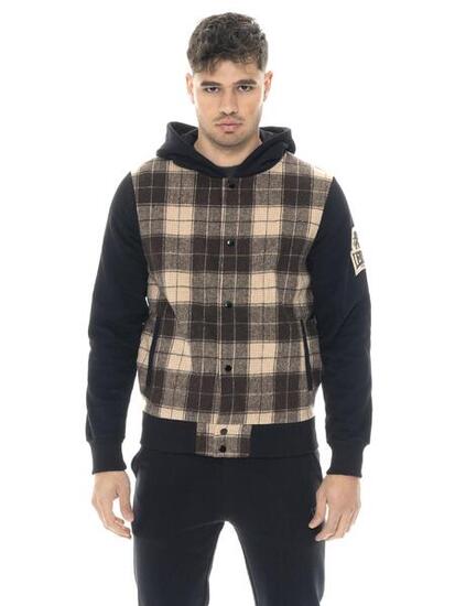 Felpe invernale uomo in panno con cappuccio Leone 1947 Vintage Dept.