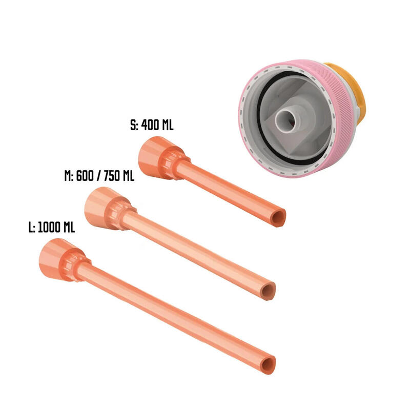 Sada víčka Lagoon + 3 brčka pro lahve a termohrnky Pink