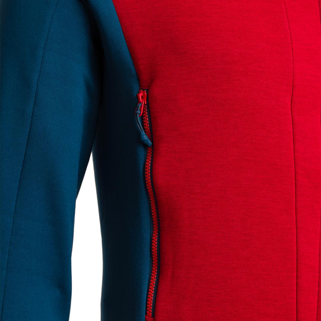 Forro polar para Hombre Trangoworld Cervin Rojo/Azul/Gris 3/4