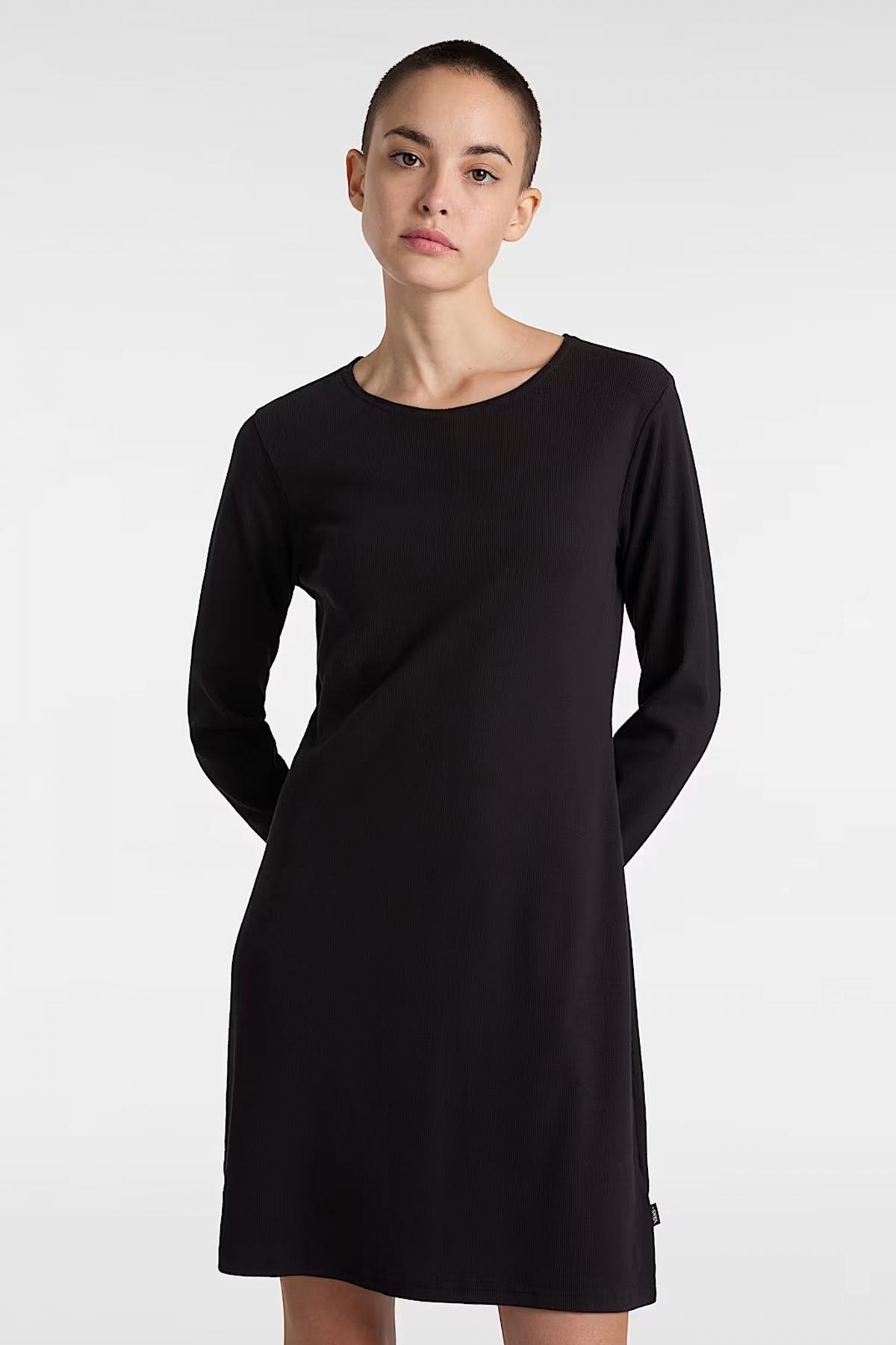 Vestidos Mujer Vans Drew Rib Ls Dress 5/5