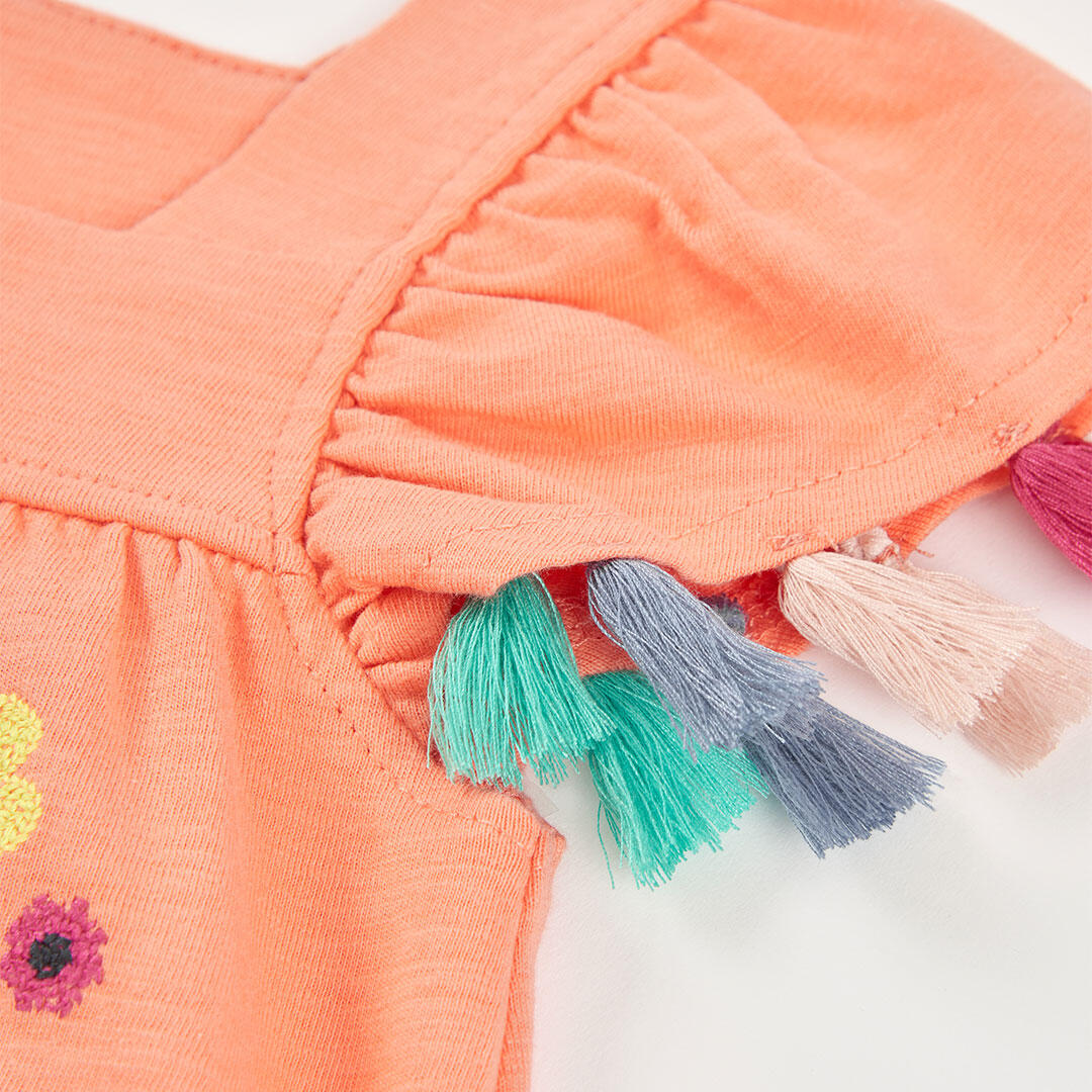 Vestidos de verano de tenis kids niña boboli naranja 3/4