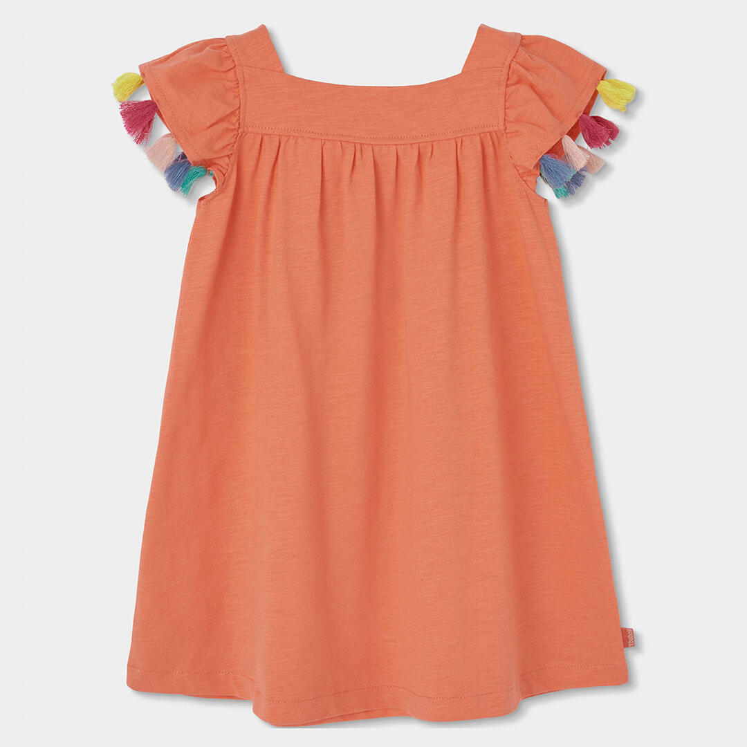 Vestidos de verano de tenis kids niña boboli naranja 2/4