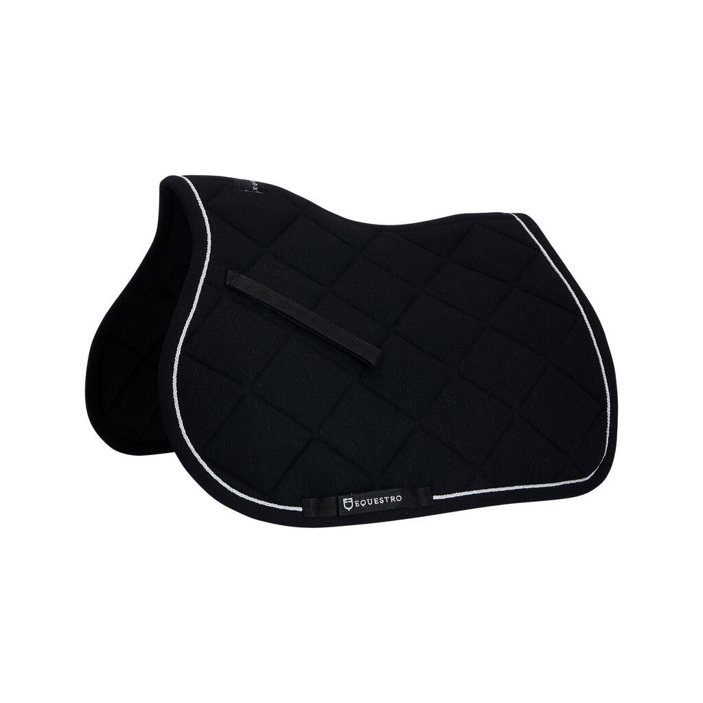 Jumping saddle pad in cotton with trimming