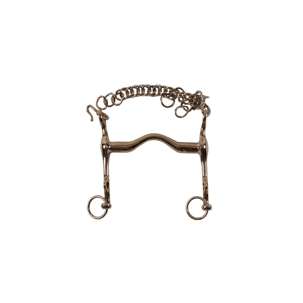 Full-mouthed pelham bit with fixed shanks for dressage